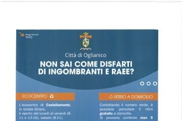 Raccolta ingombranti - 14 settembre 2024 -.